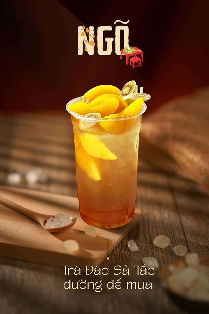 Trà đào sả tắc